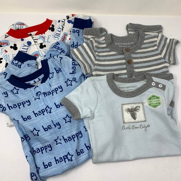 Assorted Brands 4 Piece Set Baby Size 3-6 Months Sleeper Romper Multicolor NEW - Picture 1 of 6